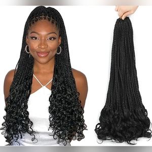 20 Inches Goddess French Curl Crochet Braids Hair Pre-Looped French Curly Hair